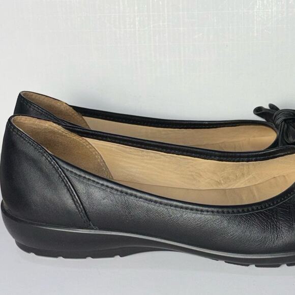 Hotter Jewel Shoes Ballerina Flats woman's size US 8 UK 6 Black Leather - Picture 7 of 16